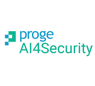 Logo di Proge AI4Security, una soluzione di Proge Software incentrata sulla sicurezza informatica tramite intelligenza artificiale.